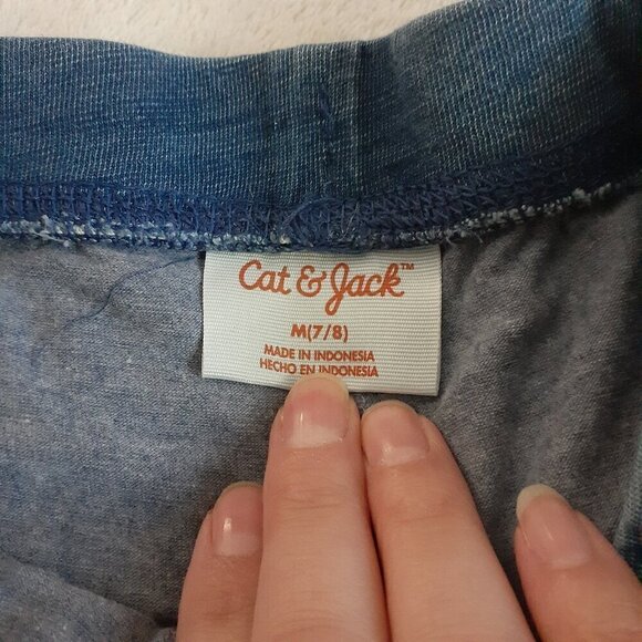 Cat & Jack Girls Size Medium 7/8 Blue Tiered Pull On Skort - Picture 4 of 7